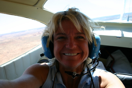 flying over Lake Powell  for a week of R&R