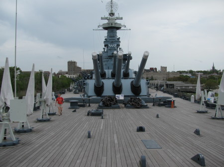 From the bow of the USS North Carolina