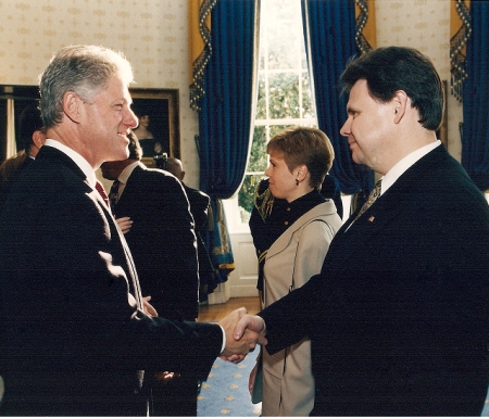 ME AND PRESIDENT CLINTON AT THE WHITE HOUSE