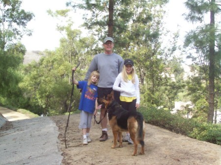 Hiking near our house in Chino Hills, CA...