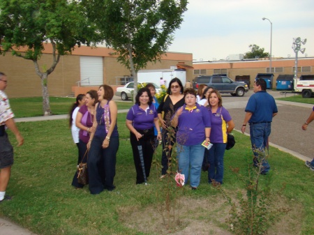 Getting ready for dedication.