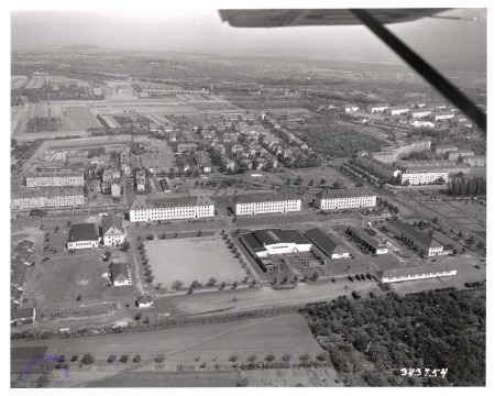 Arial view of Gibbs Barracks May 1950