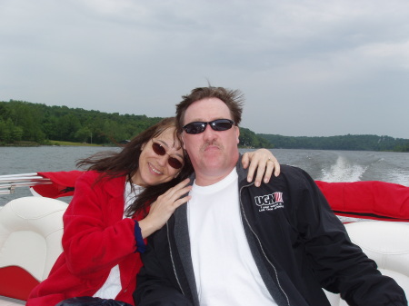 Hubby and I, on Table Rock Lake in Missouri