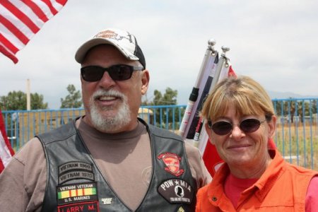 me and wife with Patriot Guard Riders