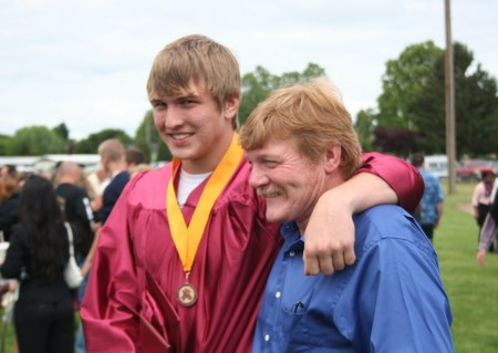 Erik's graduation with Dad