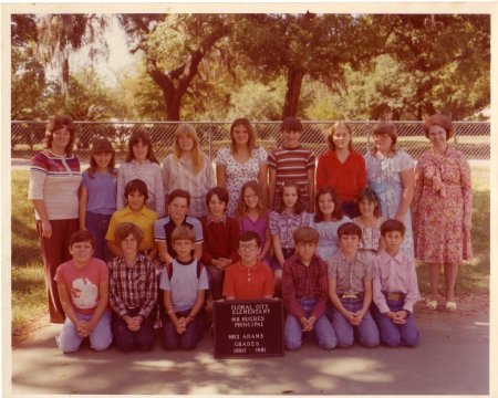 5th Grade 1980-1981 Mrs. Adams class