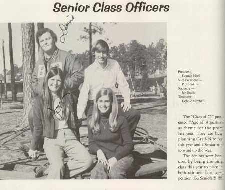 1975 Senior Class officers - BHS Starke