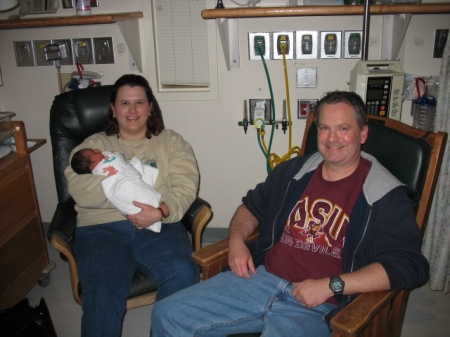 My wife, new baby girl and me 2008