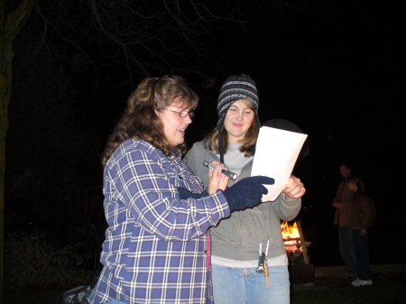 Kathy and Nicole at our Family Campfire