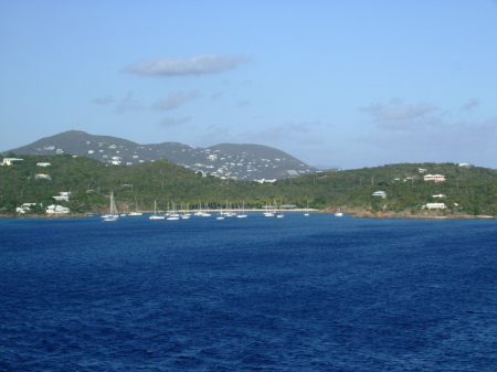 Sailing away from Dominica