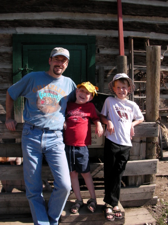 With the boys at Heritage Park in Calgary '06