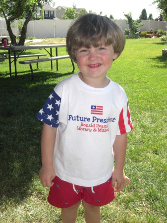 Our little Michael on the 4th of July