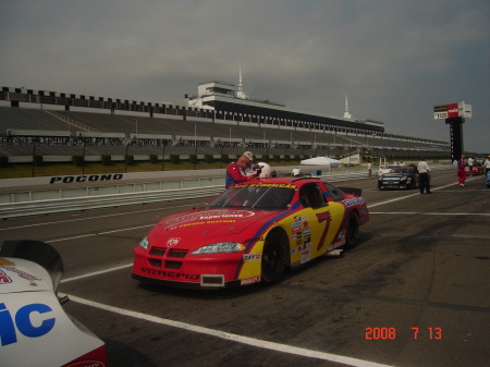 Me driving race car at Pocono