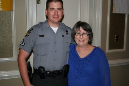 My son and I at his awards dinner.