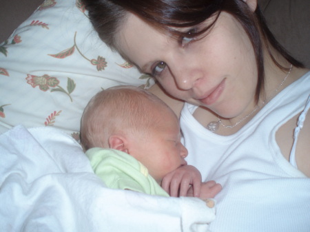 My daughter, Jennifer and the baby