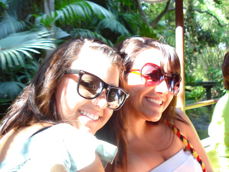 Noel & Caitlin on the Jungle Ride at Disneylan