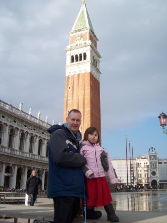 Millie & I at St. Mark's Square in Venice