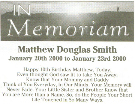 Matthew's Memoriam