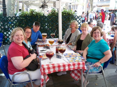Lunch on Las Rambas in Barcelona, Spain