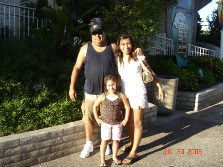 At Sea World with goddaughter Hailey 2008