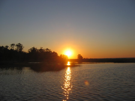 Sunset from our dock.