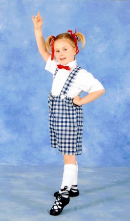 Hannah in her highland dance outfit