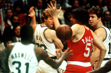 Larry Bird and Cedric Maxwell