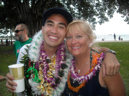 My son, Tony's graduation in Hawaii