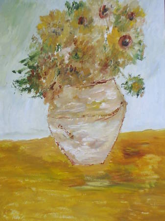 Twelve Sunflowers in a Vase