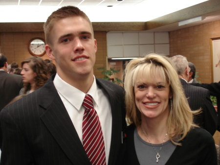 My son, Andrew with his mom