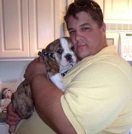 Jeff and Brutus the bulldog