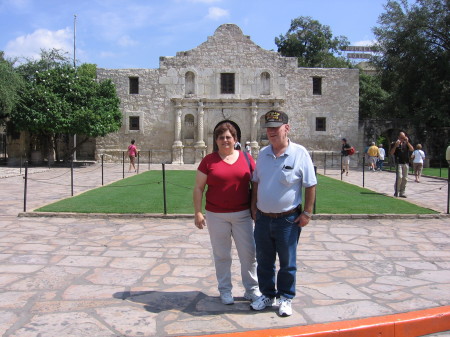 Tyna and I visiting the Alamo