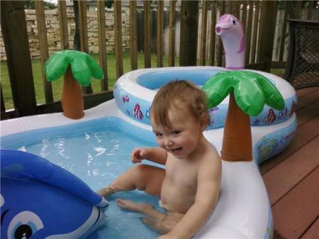 Aydra - 1 yr - loving the water