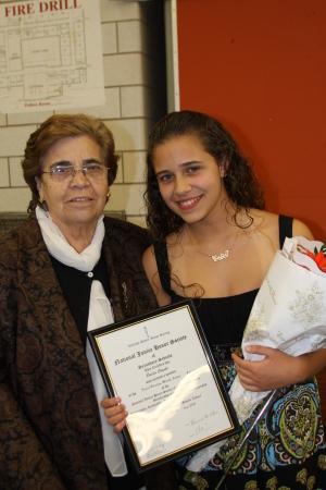 Catia Jr. Honors Society Cem. With Avo Rosa