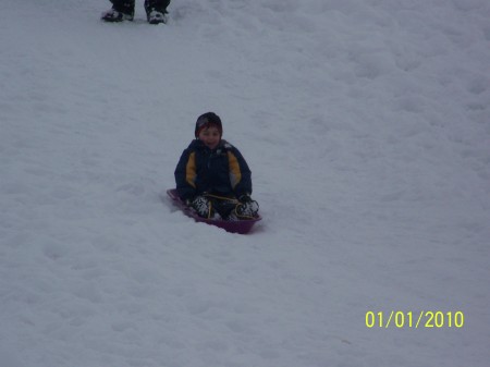 SLEDDING IS PART OF CHRISTMAS BREAK