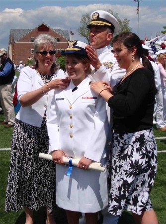 Family at Coast Guard Acadamey Graduation