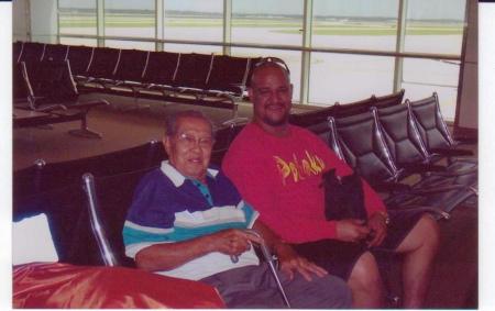 My father-in-law & I at Houston Airport