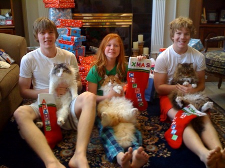 Kyle, Brooke and Chase at Christmas