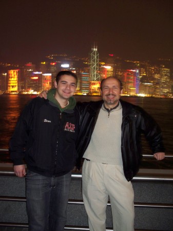 With my son in Hong Kong