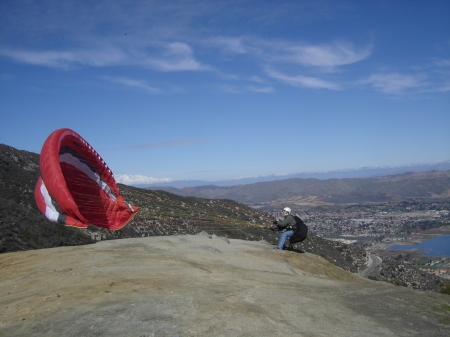 launching my "pantie" above Lake Elsinore