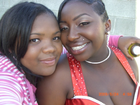 my daughter and friend prom 2009