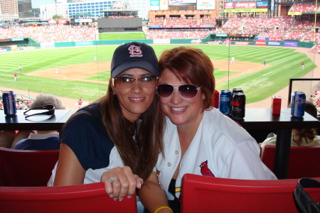 My sister and I at Cardinal Game 2009