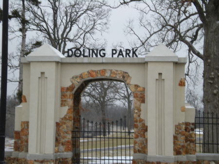 Main entrance to Doling Park