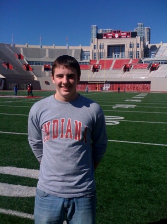 Brandon on IU's football field