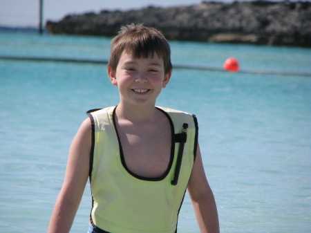 My son Christopher at Castaway Cay