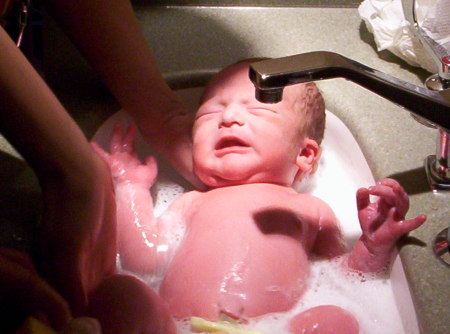 Just Born First Bath