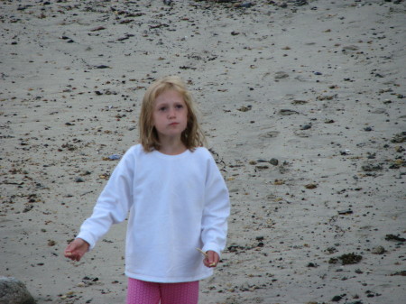 Charlotte walking the beach - Capital Is. ME