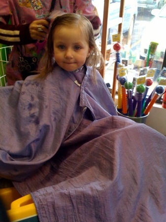 Violet's first salon visit