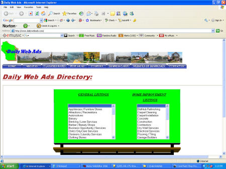 Home Page of DailyWebAds.com