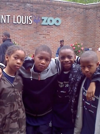 my baby fAR LEFT N HIS PALS AT THE ZOO